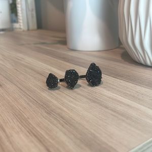 Naomi Black Double Ring